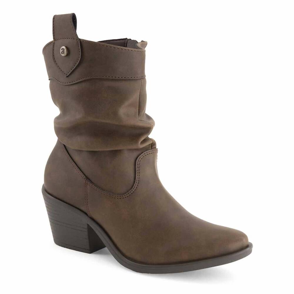 NEW ANDREA women's low boot in dark brown